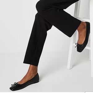Black Women's Flats Squatre Toe